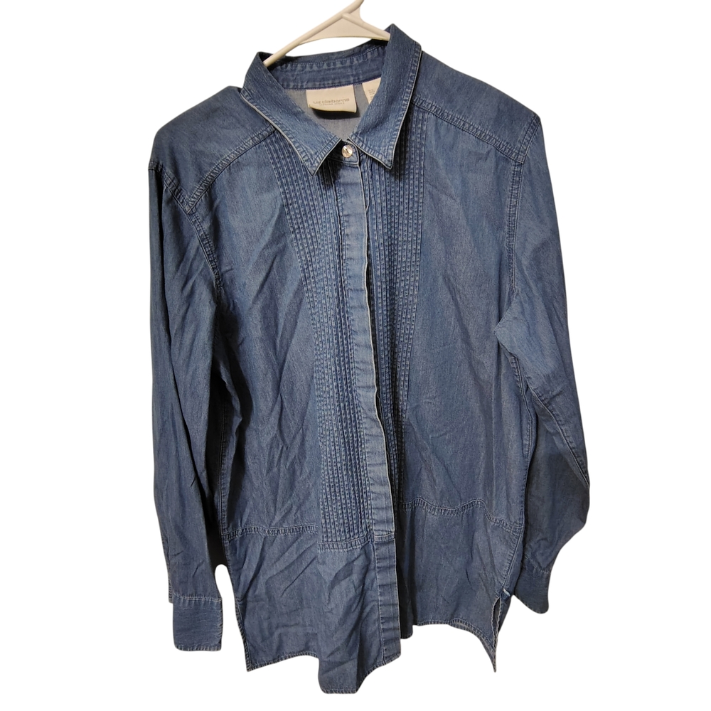 Liz Claiborne Women's Size Large Denim Shirt